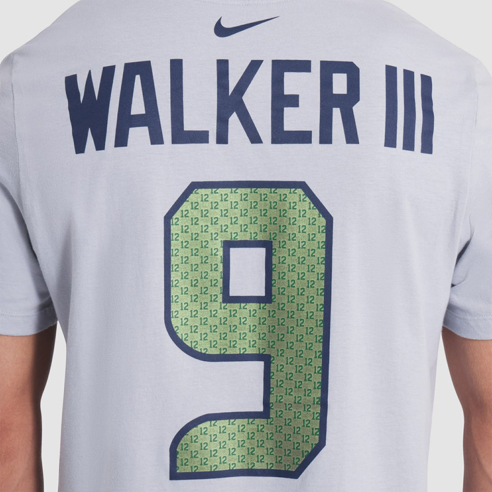Kenneth Walker III Seattle Seahawks 2025 Rivalries Collection Player Name & Number T-Shirt - Wolf Gray T-shirts