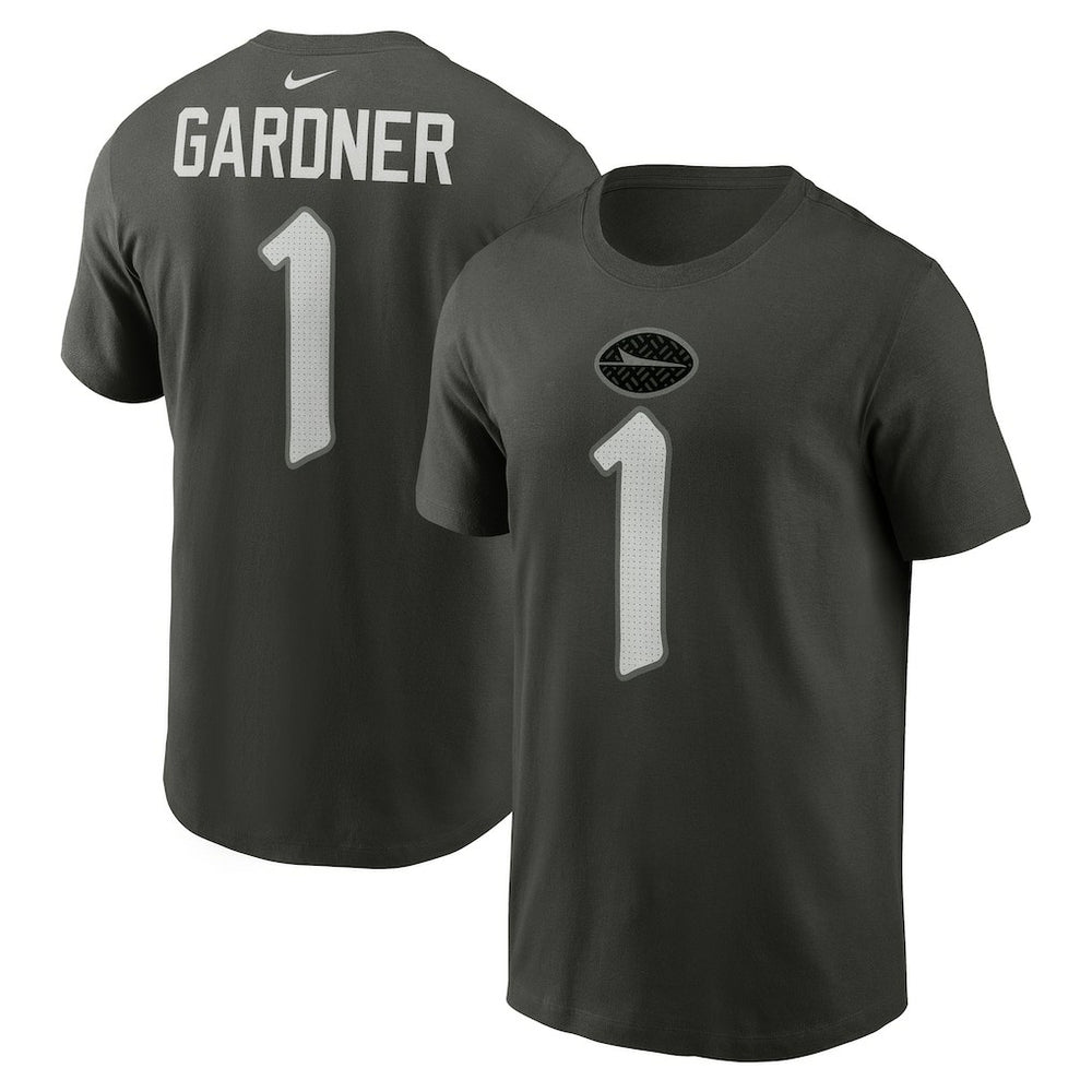 Ahmad Sauce Gardner New York Jets 2025 Rivalries Collection Player Name & Number T-Shirt - Gotham Green T-shirts