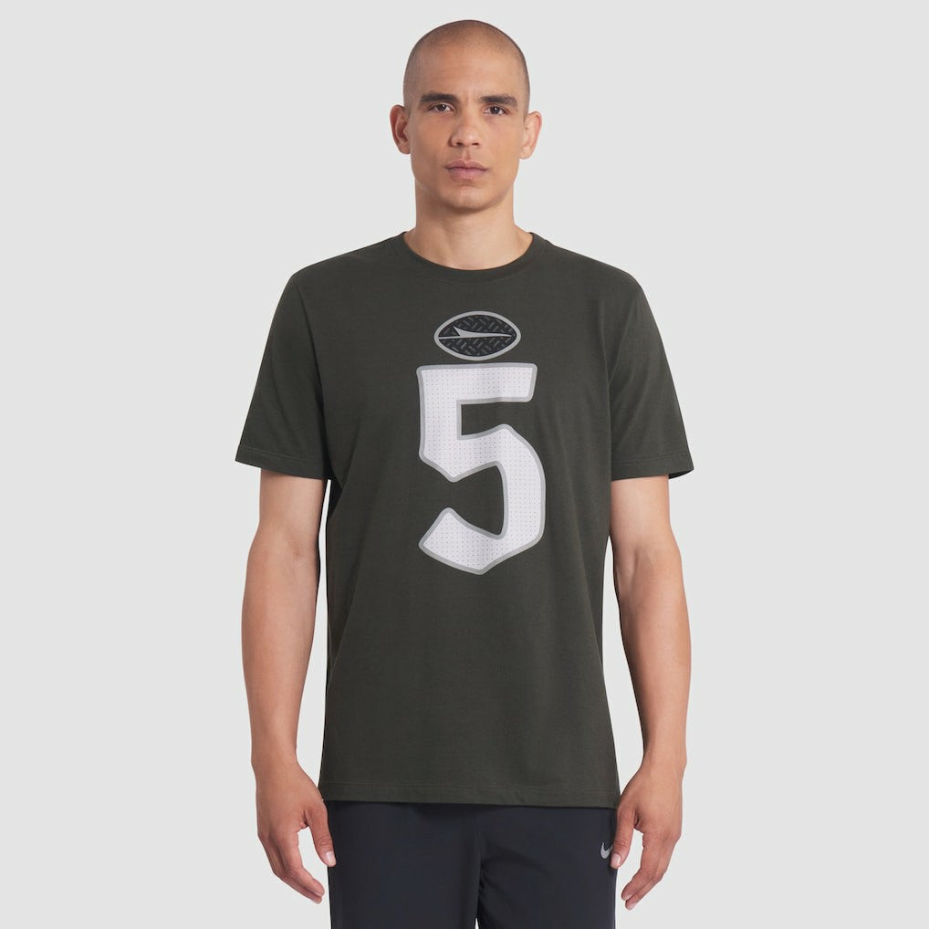 Garrett Wilson New York Jets 2025 Rivalries Collection Player Name & Number T-Shirt - Gotham Green T-shirts