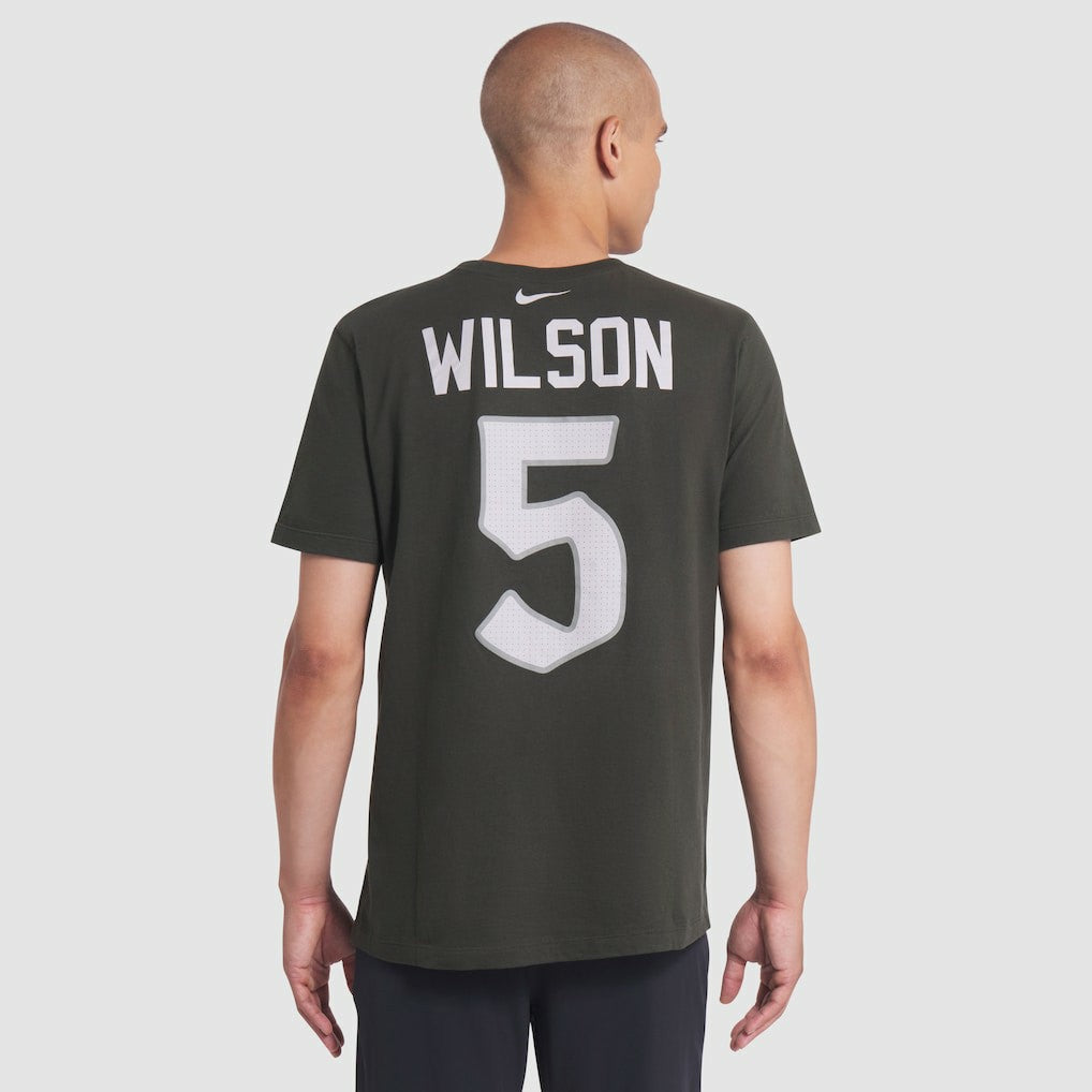 Garrett Wilson New York Jets 2025 Rivalries Collection Player Name & Number T-Shirt - Gotham Green T-shirts