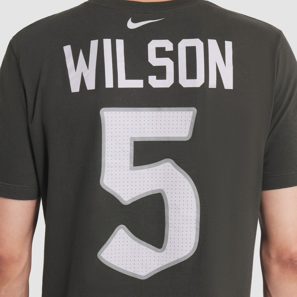 Garrett Wilson New York Jets 2025 Rivalries Collection Player Name & Number T-Shirt - Gotham Green T-shirts