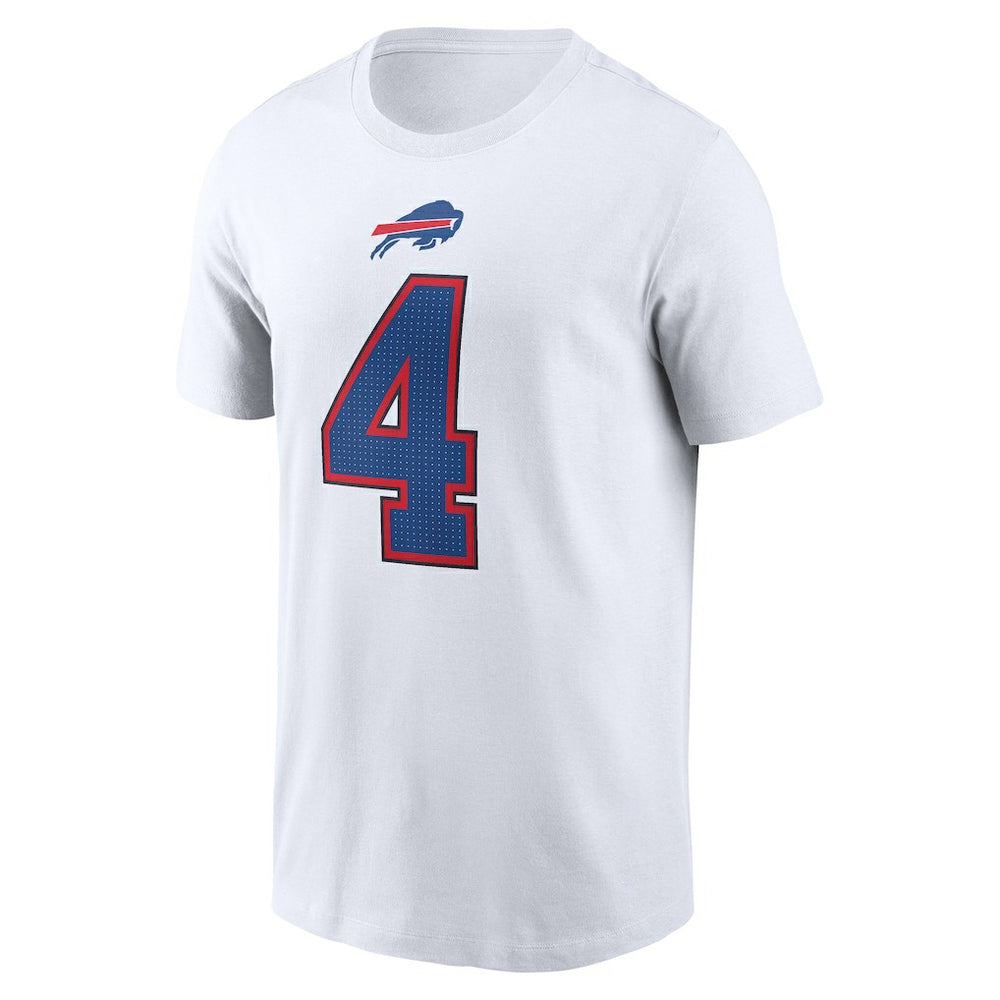 James Cook III Buffalo Bills Player Name & Number T-Shirt - White T-shirts