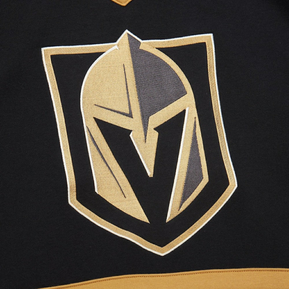 Vegas Golden Knights Mitchell & Ness Women's Heritage Lace-Up Pullover Sweatshirt - Black | US 202660256