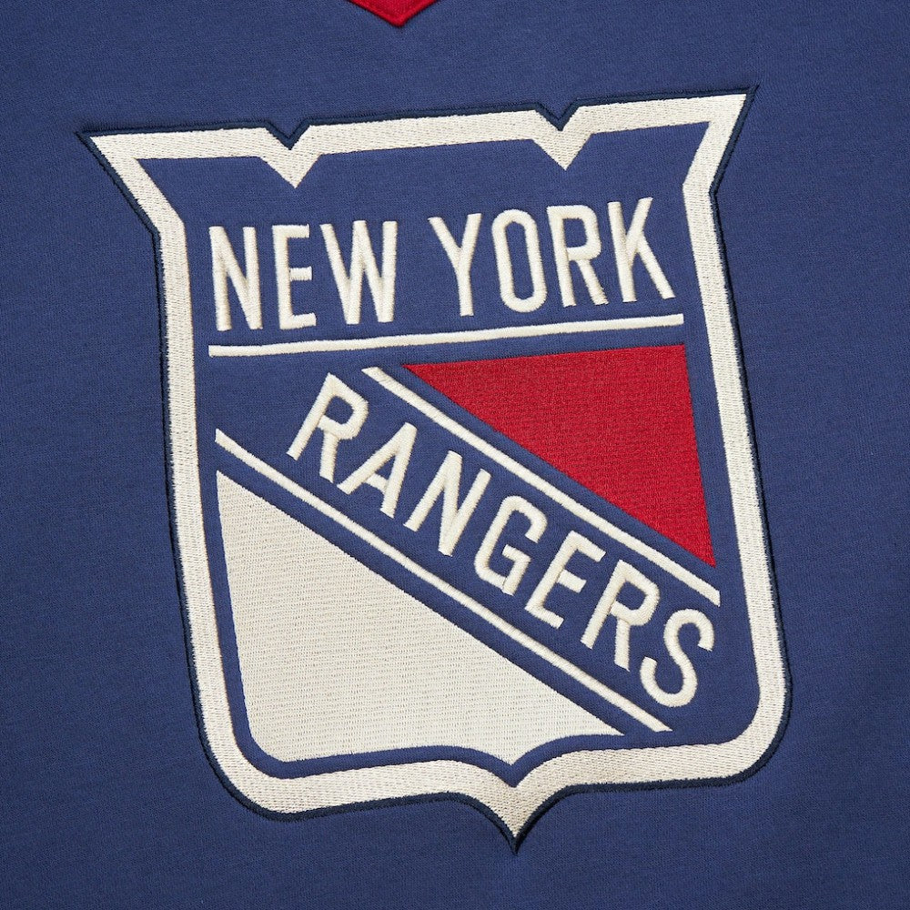 New York Rangers Mitchell & Ness Women's Heritage Lace-Up Pullover Sweatshirt - Blue | US 202660257