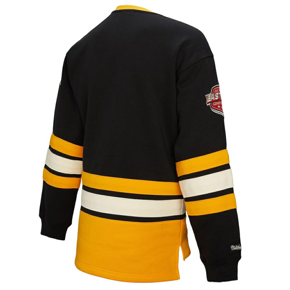Boston Bruins Mitchell & Ness Women's Heritage Lace-Up Pullover Sweatshirt - Black | US 202660258