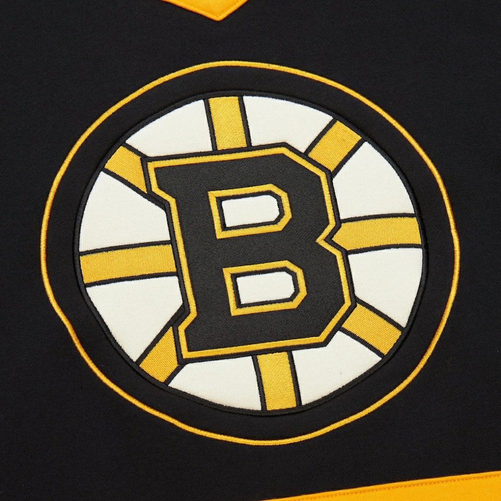 Boston Bruins Mitchell & Ness Women's Heritage Lace-Up Pullover Sweatshirt - Black | US 202660258
