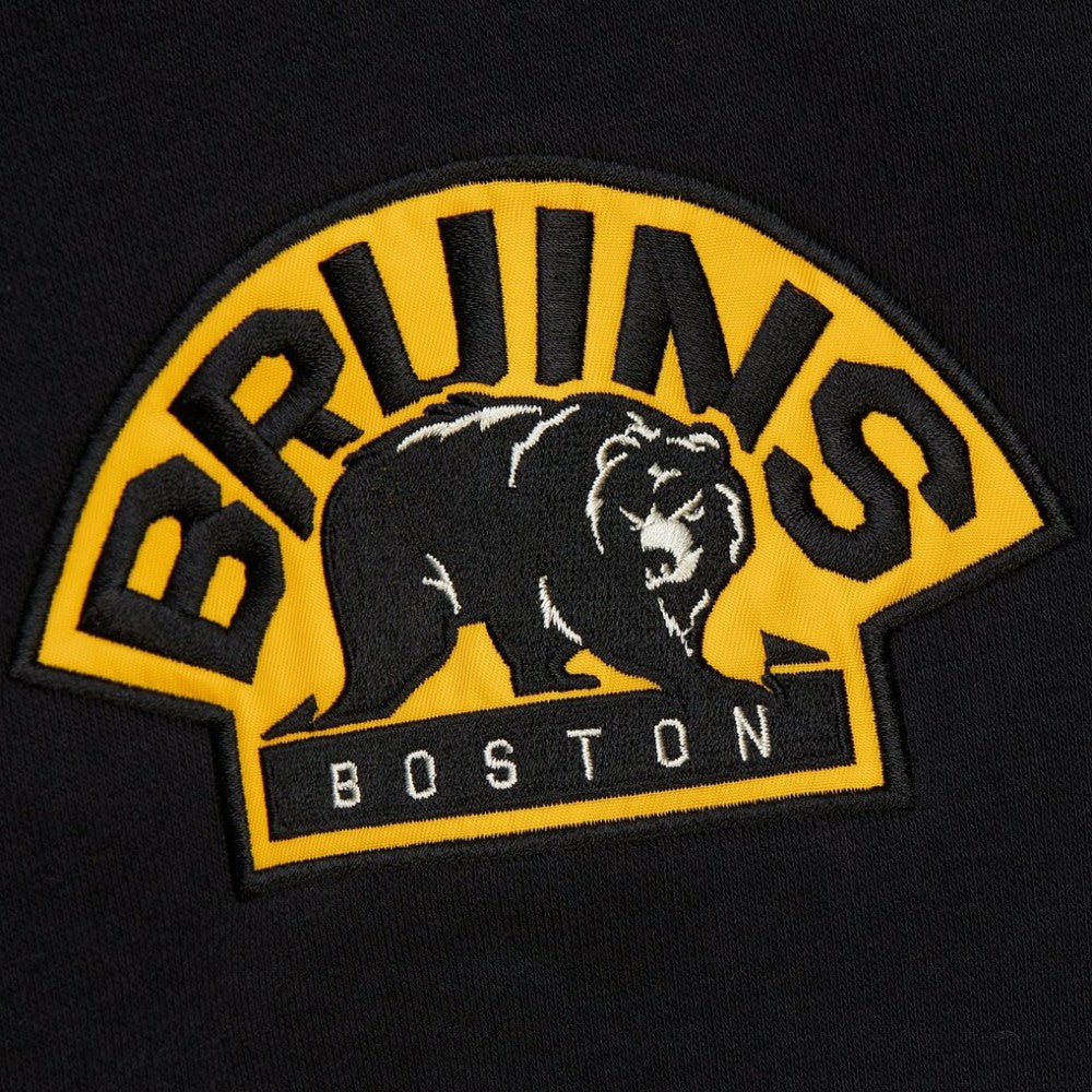 Boston Bruins Mitchell & Ness Women's Heritage Lace-Up Pullover Sweatshirt - Black | US 202660258