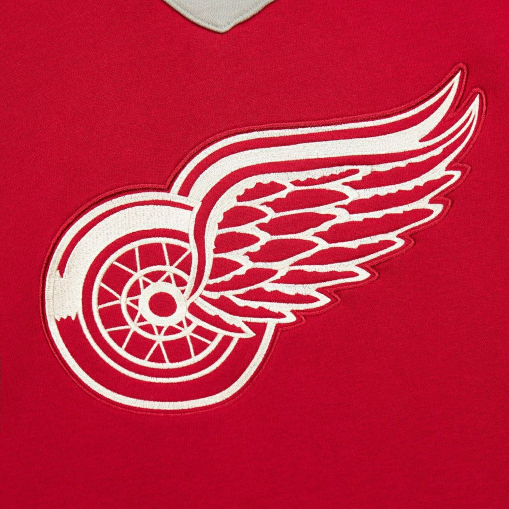 Detroit Red Wings Mitchell & Ness Women's Heritage Lace-Up Pullover Sweatshirt - Red | US 202660260