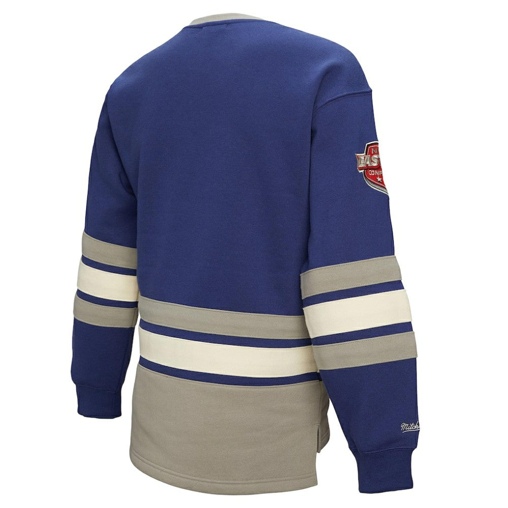 Tampa Bay Lightning Mitchell & Ness Women's Heritage Lace-Up Pullover Sweatshirt - Blue | US 202660262