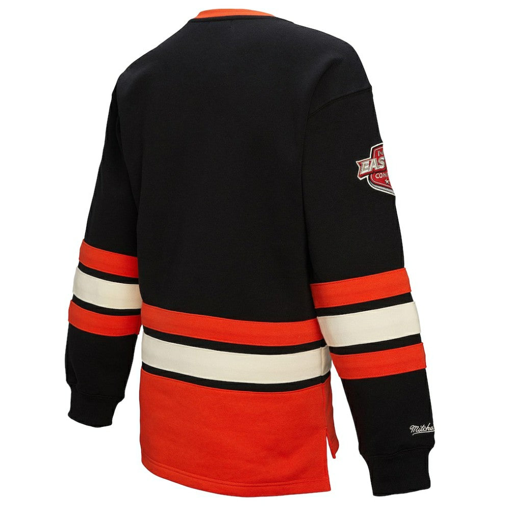 Philadelphia Flyers Mitchell & Ness Women's Heritage Lace-Up Pullover Sweatshirt - Black | US 202660263