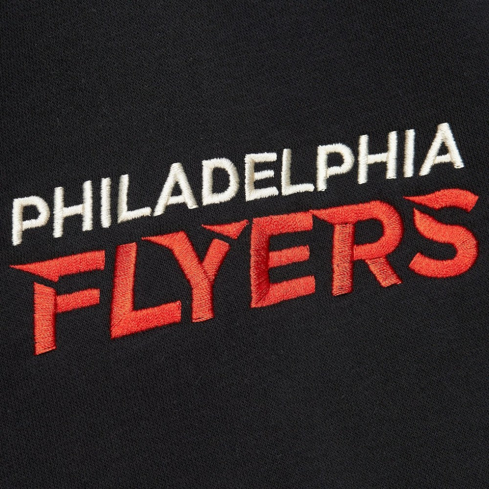 Philadelphia Flyers Mitchell & Ness Women's Heritage Lace-Up Pullover Sweatshirt - Black | US 202660263