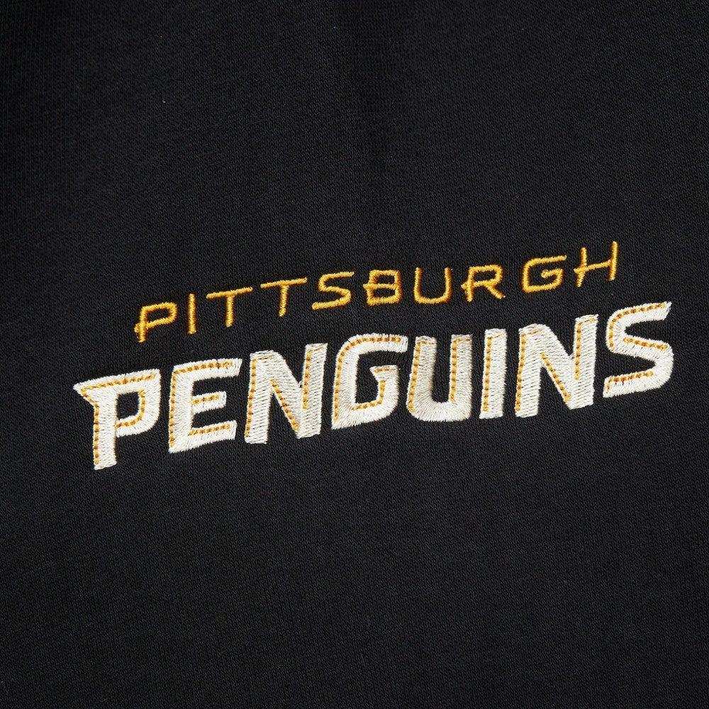 Pittsburgh Penguins Mitchell & Ness Women's Heritage Lace-Up Pullover Sweatshirt - Black | US 202660264