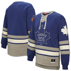 Toronto Maple Leafs Mitchell & Ness Women's Heritage Lace-Up Pullover Sweatshirt - Blue | US 202660266