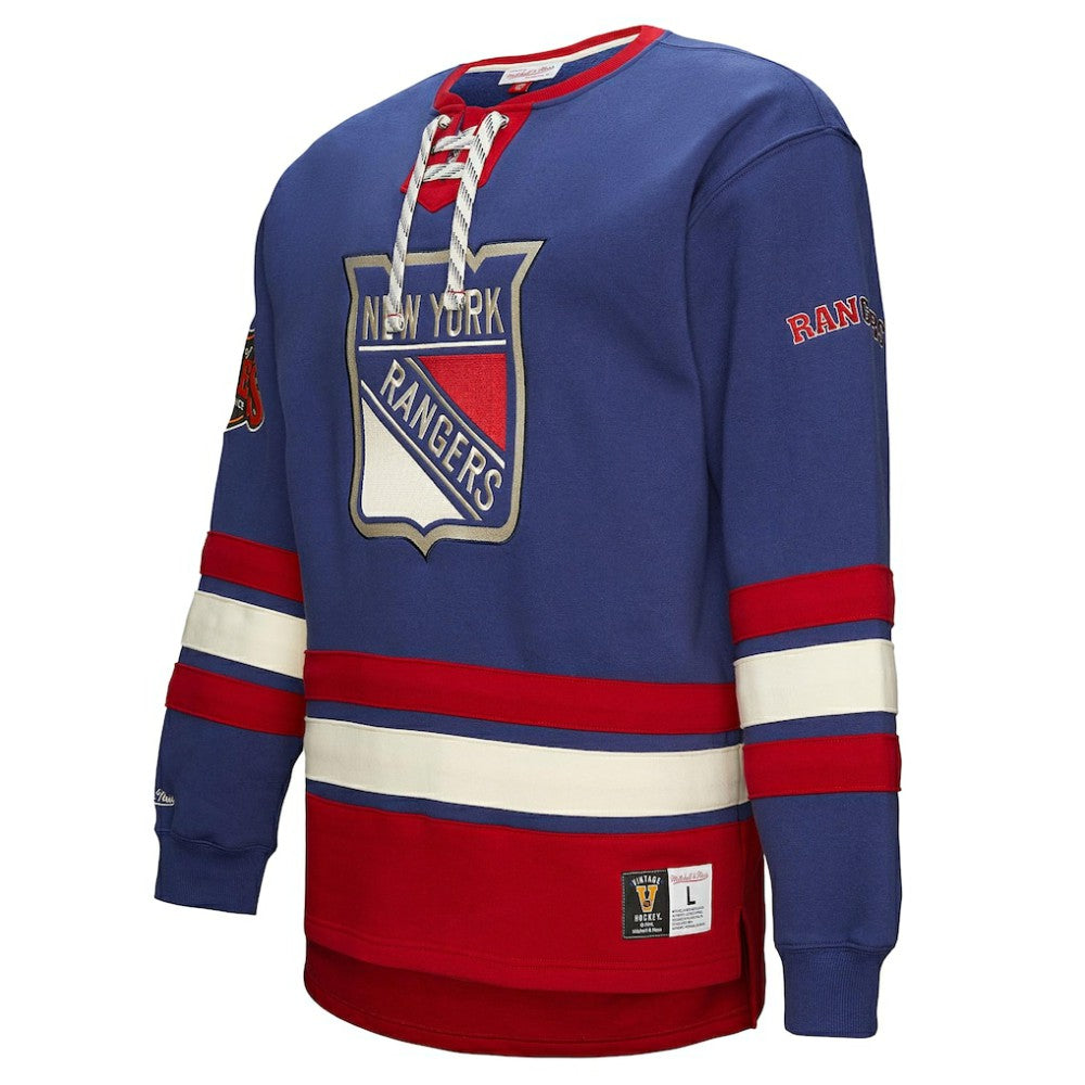 New York Rangers Heritage Lace-Up Pullover Sweatshirt - Royal | US 202660267