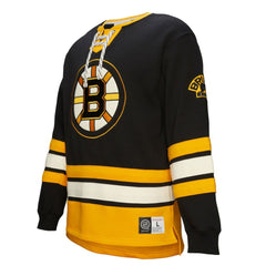 Boston Bruins Heritage Lace-Up Pullover Sweatshirt - Black | US 202660268