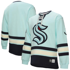 Seattle Kraken Heritage Lace-Up Pullover Sweatshirt - Light Blue | US 202660271