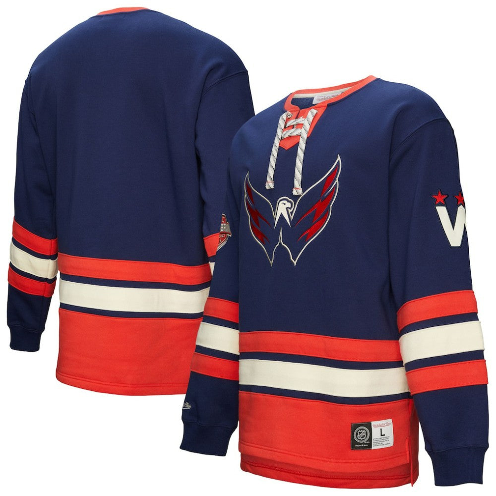 Washington Capitals Heritage Lace-Up Pullover Sweatshirt - Navy | US 202660273