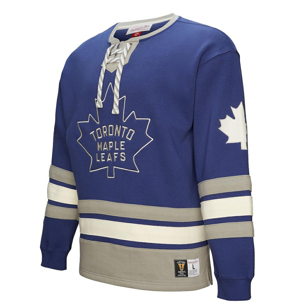 Toronto Maple Leafs Heritage Lace-Up Pullover Sweatshirt - Blue | US 202660274