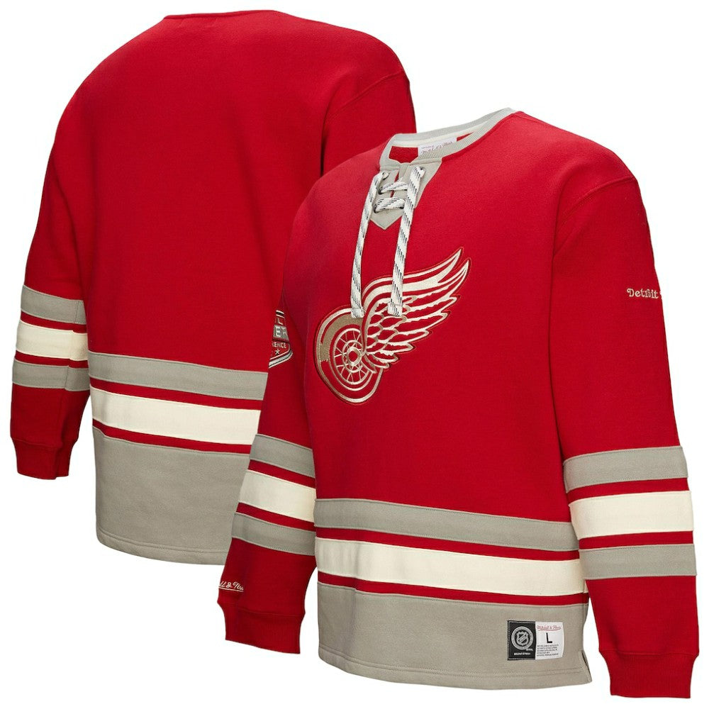 Detroit Red Wings Heritage Lace-Up Pullover Sweatshirt - Red | US 202660277