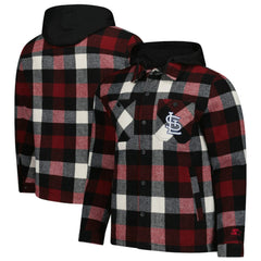 St. Louis Cardinals Starter Sherpa Full-Zip Hoodie Jacket - Red/Black Jackets