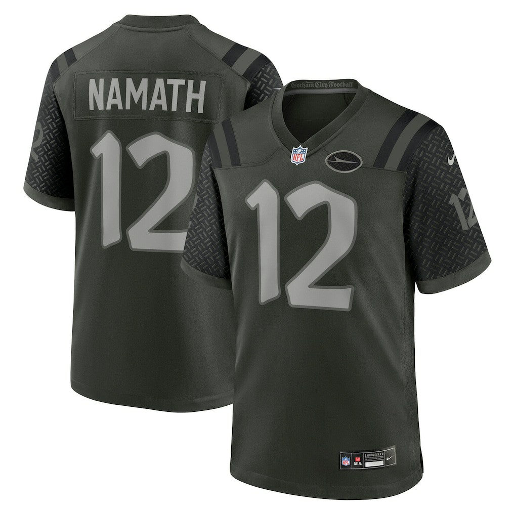 Joe Namath New York Jets 2025 Rivalries Collection Retired Player Game Jersey - Gotham Green Jerseys