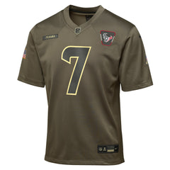 C.J. Stroud Houston Texans Youth 2025 Salute to Service Game Jersey - Olive Jerseys