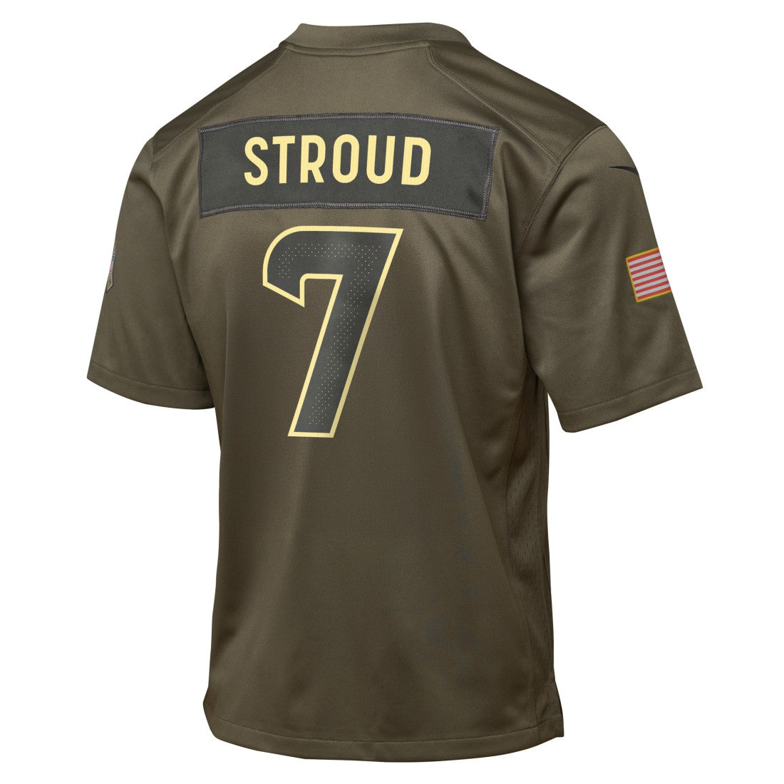 C.J. Stroud Houston Texans Youth 2025 Salute to Service Game Jersey - Olive Jerseys