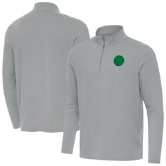 Pittsburgh Steelers Antigua St Patrick Day Intent Quarter-Zip Pullover Top - Gray Pullover