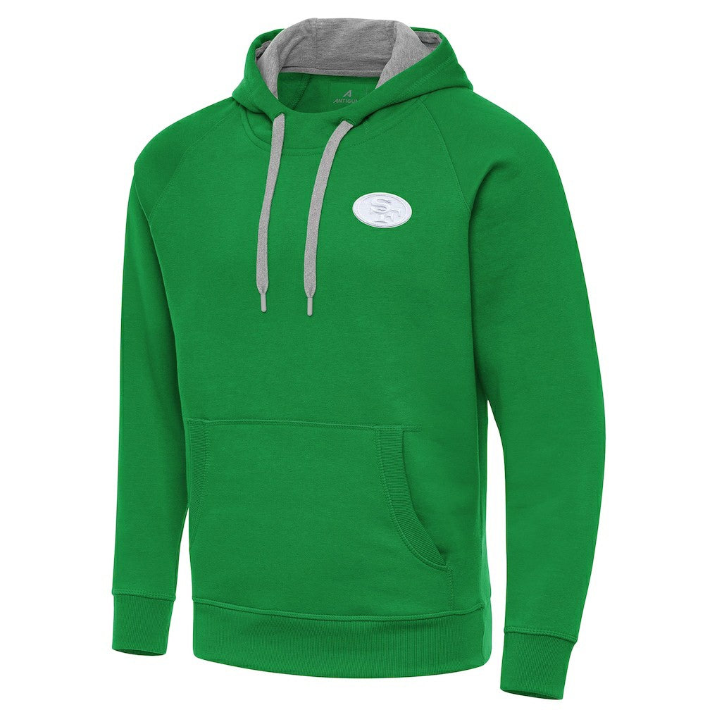 San Francisco 49ers Antigua St. Patrick's Day Victory Pullover Hoodie - Kelly Green Hoodies