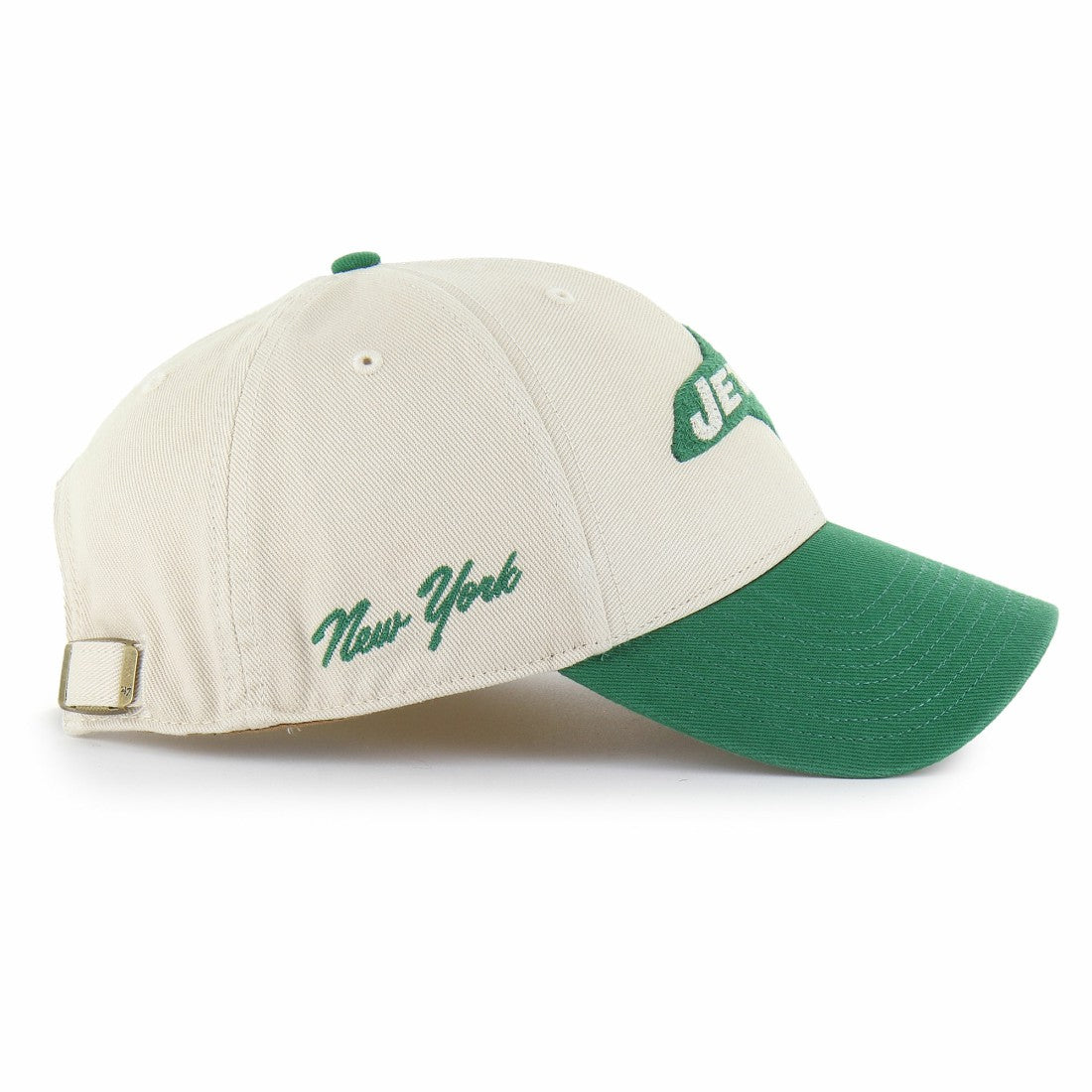 New York Jets '47 Fairfield MVP Throwback Adjustable Hat - Cream/Kelly Green Hats