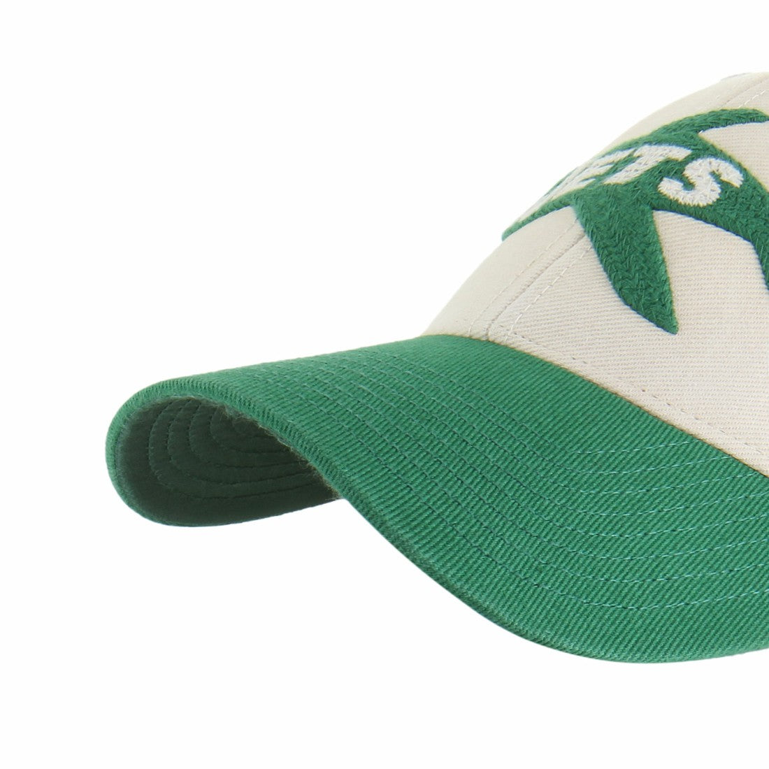 New York Jets '47 Fairfield MVP Throwback Adjustable Hat - Cream/Kelly Green Hats