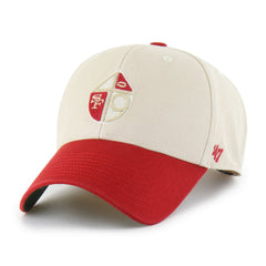 San Francisco 49ers '47 Fairfield MVP Throwback Adjustable Hat - Cream/Scarlet Hats
