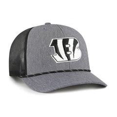 Cincinnati Bengals '47 Carbon Rope Trucker Adjustable Hat - Heather Charcoal Hats