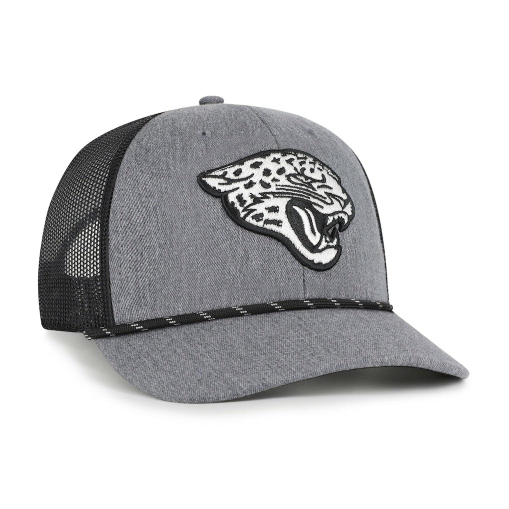 Jacksonville Jaguars '47 Carbon Rope Trucker Adjustable Hat - Heather Charcoal Hats