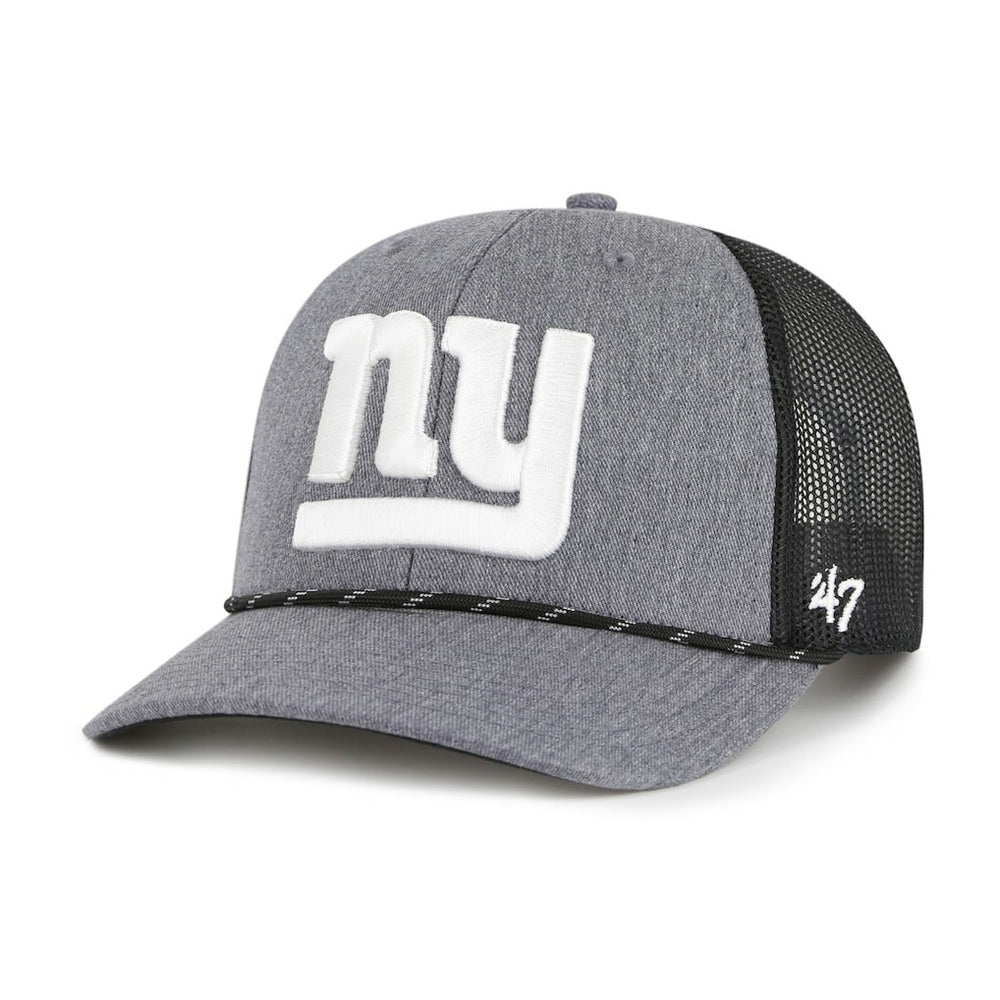 New York Giants '47 Carbon Rope Trucker Adjustable Hat - Heather Charcoal Hats