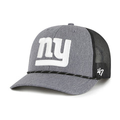 New York Giants '47 Carbon Rope Trucker Adjustable Hat - Heather Charcoal Hats