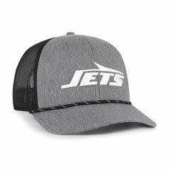 New York Jets '47 Carbon Rope Trucker Adjustable Hat - Heather Charcoal Hats