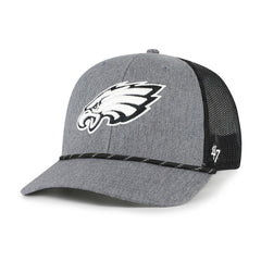 Philadelphia Eagles '47 Carbon Rope Trucker Adjustable Hat - Heather Charcoal Hats