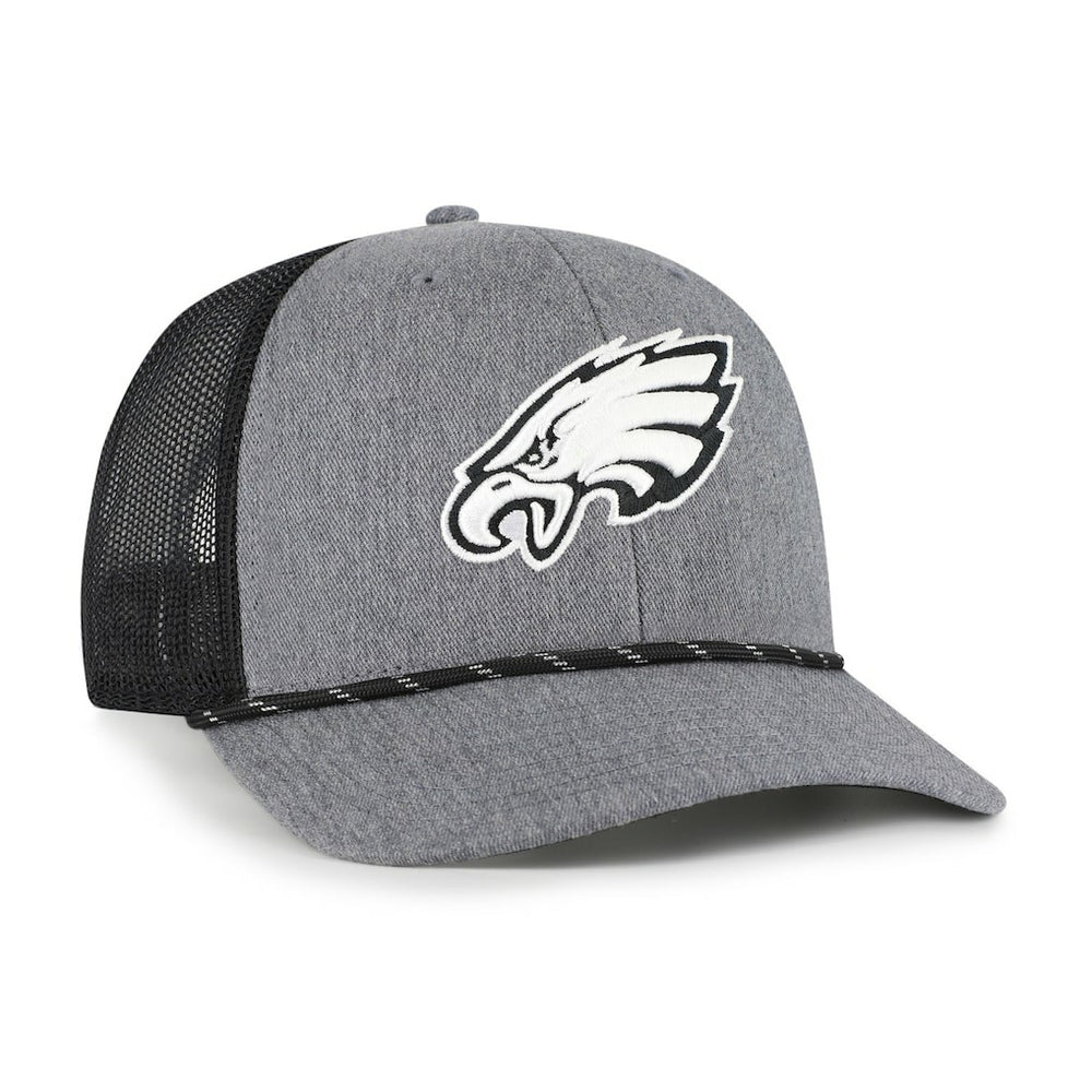 Philadelphia Eagles '47 Carbon Rope Trucker Adjustable Hat - Heather Charcoal Hats