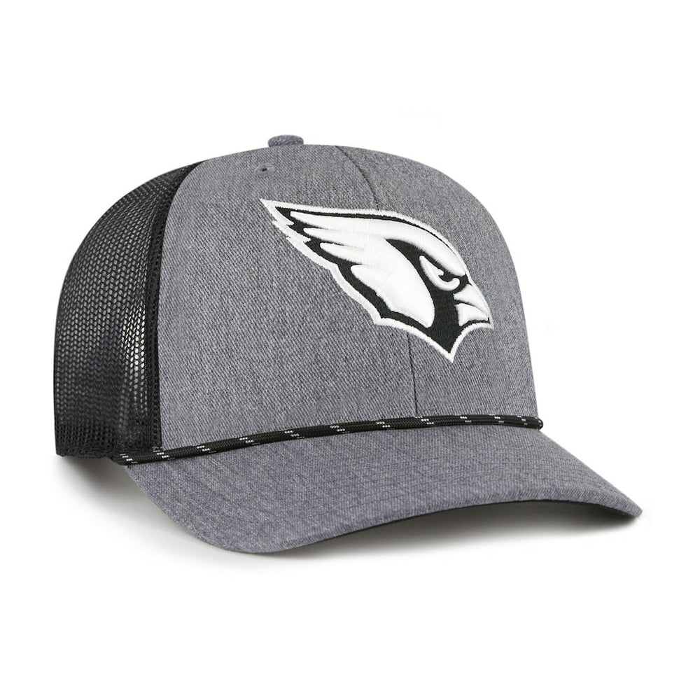 Arizona Cardinals '47 Carbon Rope Trucker Adjustable Hat - Heather Charcoal Hats