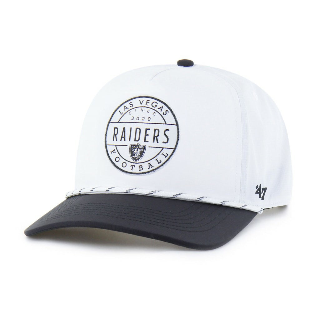 Las Vegas Raiders '47 Suburbia Hitch Two-Tone Adjustable Hat - White/Black Hats