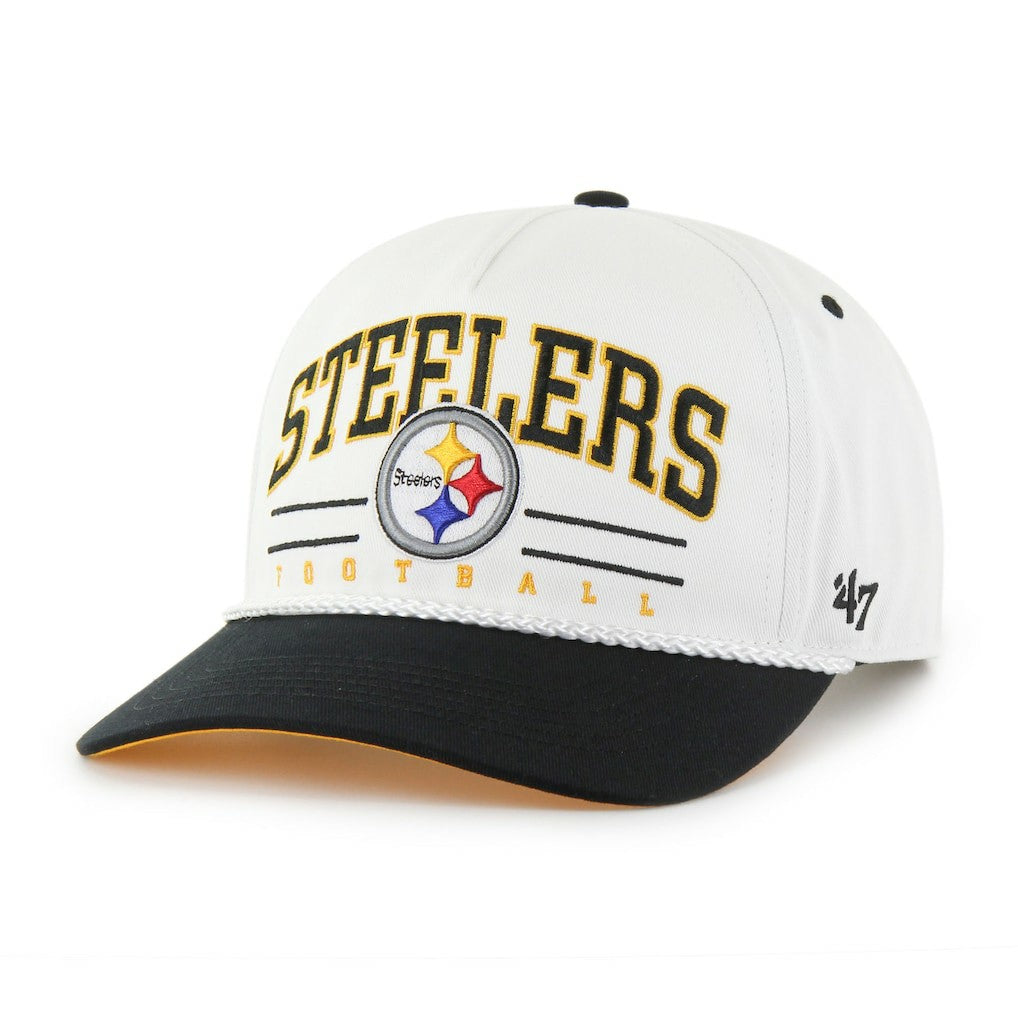 Pittsburgh Steelers '47 Roscoe Two-Toned Hitch Adjustable Hat - White/Black Hats