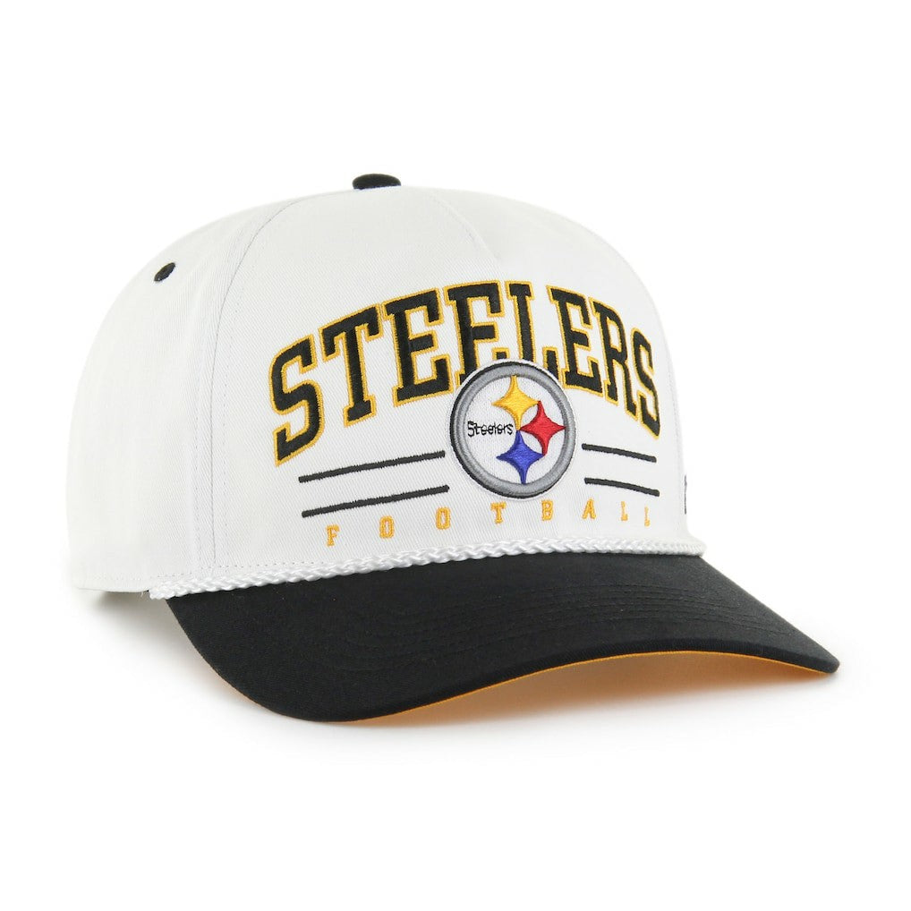 Pittsburgh Steelers '47 Roscoe Two-Toned Hitch Adjustable Hat - White/Black Hats