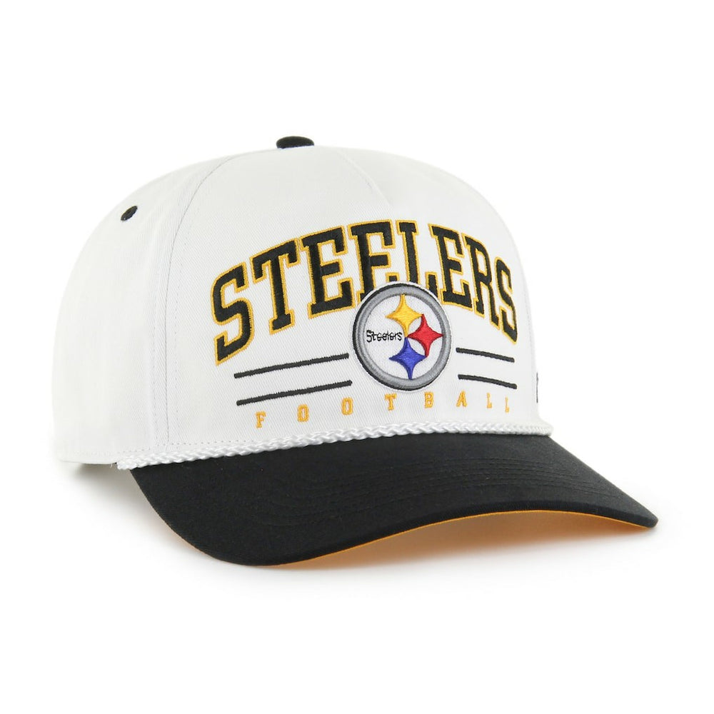 Pittsburgh Steelers '47 Roscoe Two-Toned Hitch Adjustable Hat - White/Black Hats