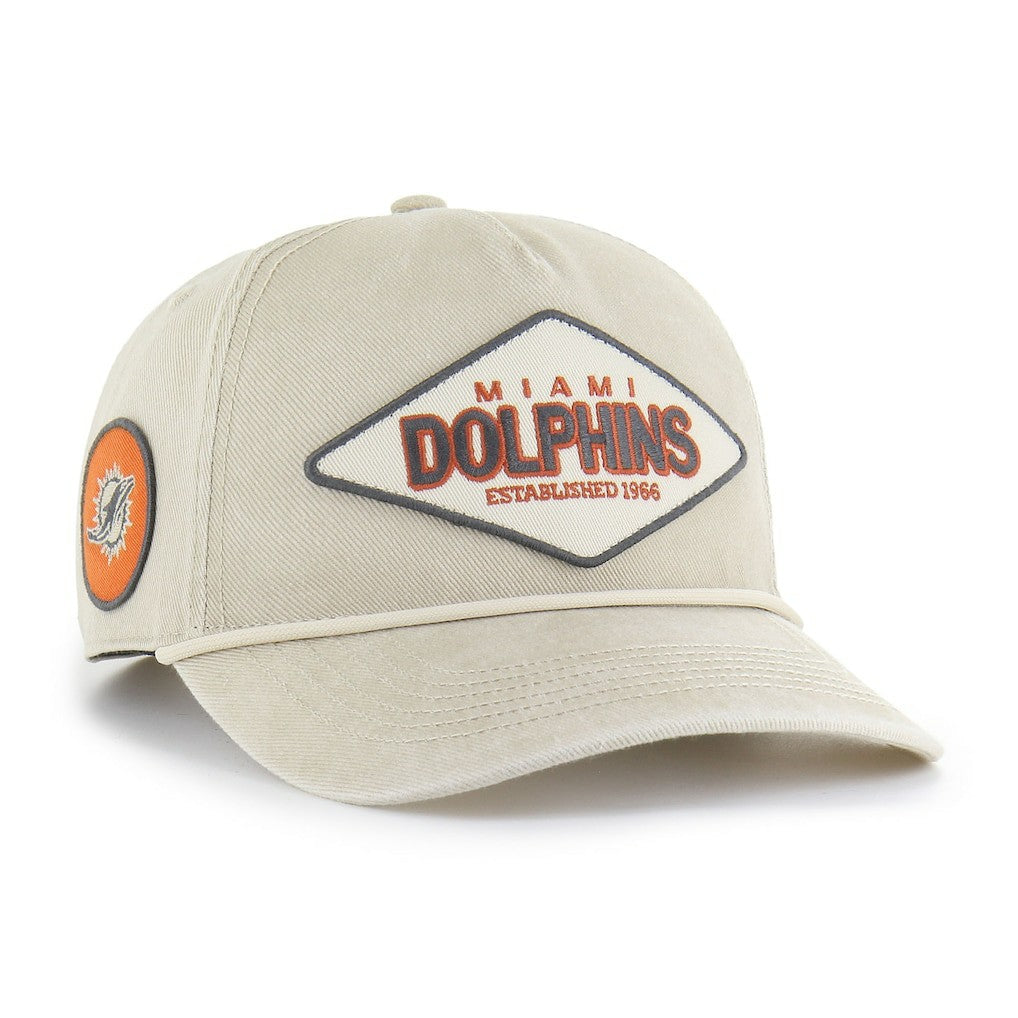 Miami Dolphins '47 Cairn Hitch Adjustable Hat - Khaki Hats
