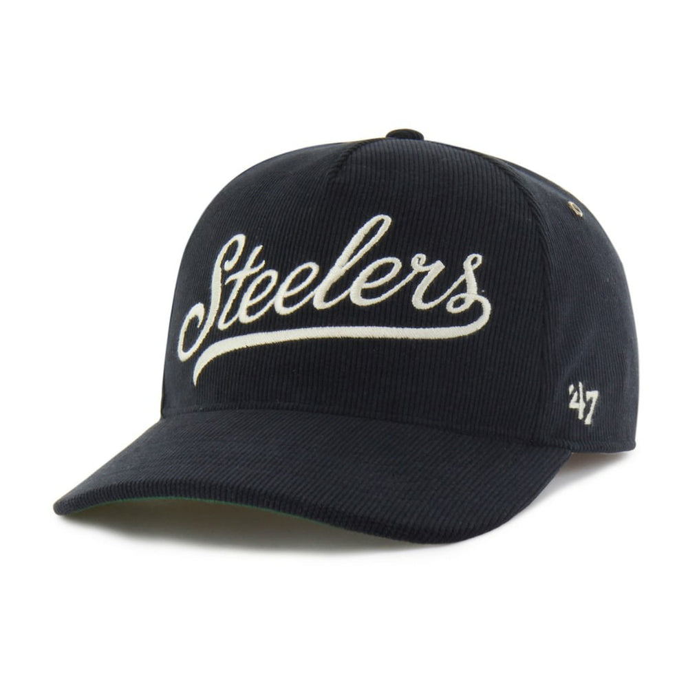 Pittsburgh Steelers '47 Golden Age Corduroy Hitch Adjustable Hat - Black Hats