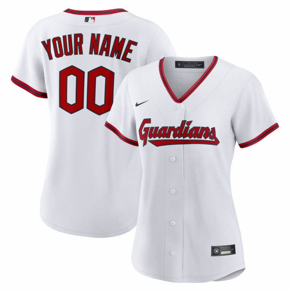 Cleveland Guardians Nike Women's Home Custom Replica 2.0 Jersey - White Jerseys