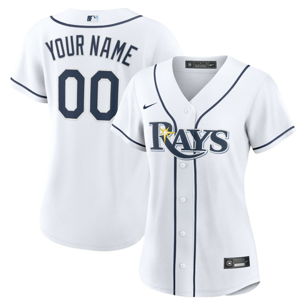 Tampa Bay Rays Nike Women's Home Custom Replica 2.0 Jersey - White Jerseys