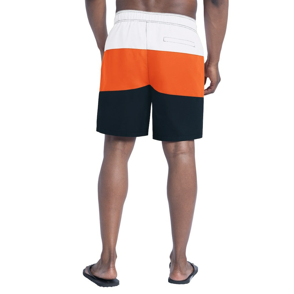 Chicago Bears G-III Sports by Carl Banks Sunrise Volley Swim Shorts - Navy/Orange Shorts