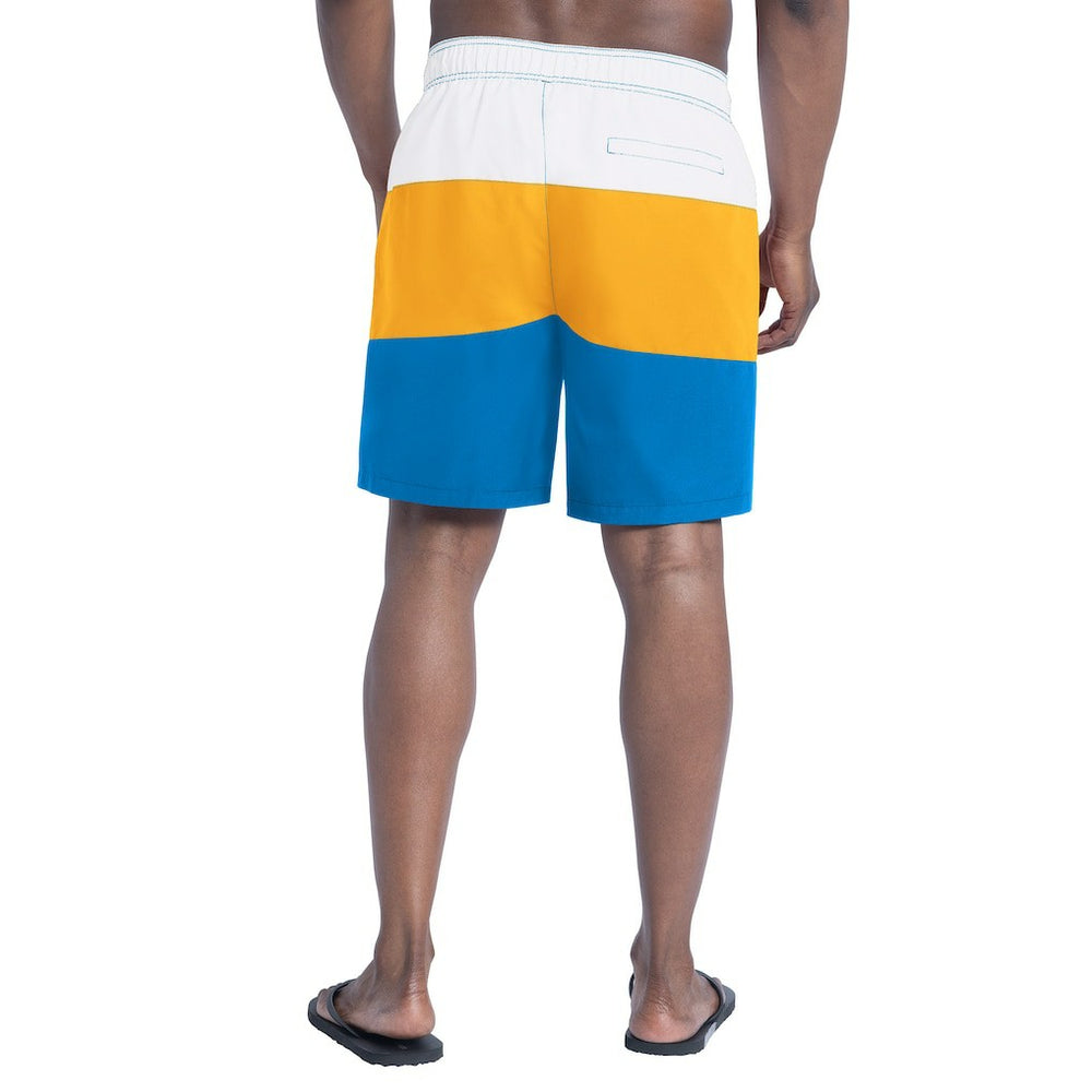 Los Angeles Chargers G-III Sports by Carl Banks Sunrise Volley Swim Shorts - Powder Blue/Gold Shorts